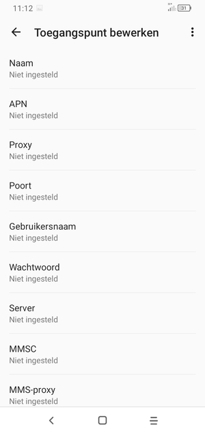 Voer internetgegevens in