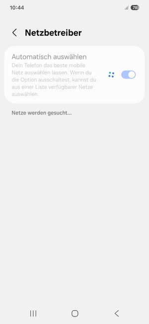 Warten Sie, bis die Suche abgeschlossen ist