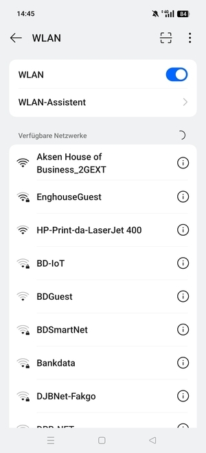 Wählen Sie das Wireless-Netzwerk, zu dem Sie eine Verbindung herstellen möchten