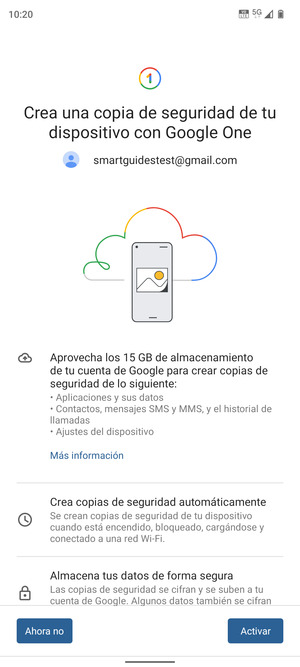 Seleccione Activar