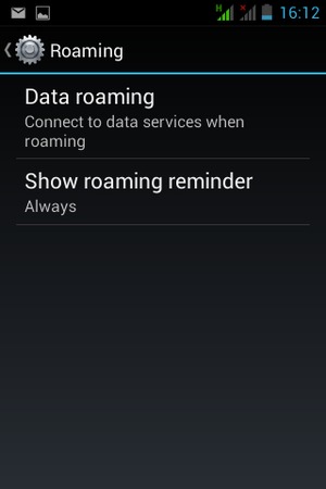Select Data Roaming