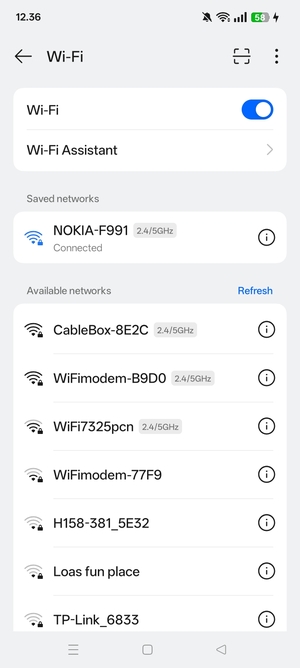 You are now connected to the Wi-Fi network