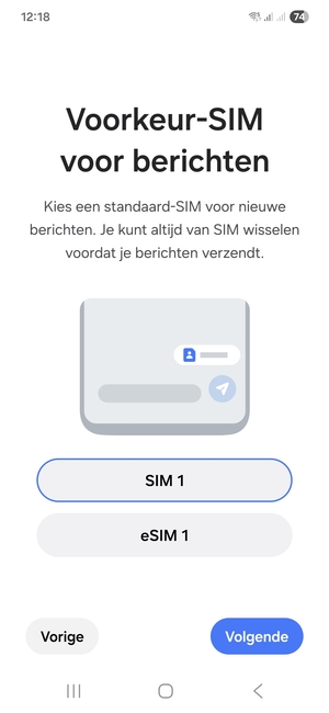 Selecteer uw voorkeursoptie en selecteer Volgende
