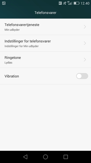 Vælg Indstillinger for telefonsvarer