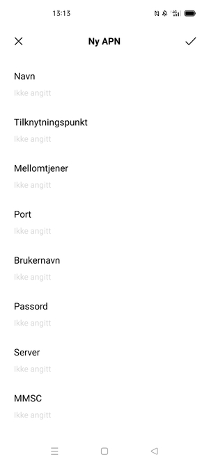 Skriv inn MMS-informasjon