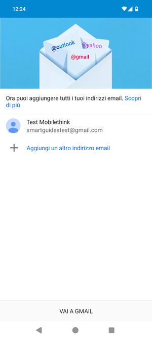 Seleziona VAI A GMAIL