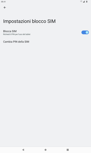 Seleziona Cambia PIN della SIM