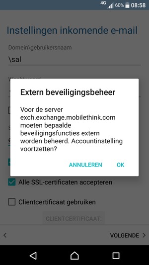 Selecteer OK