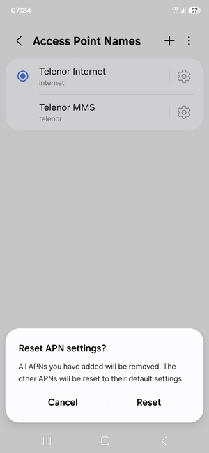 Select Reset