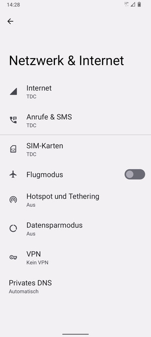 Wählen Sie Internet