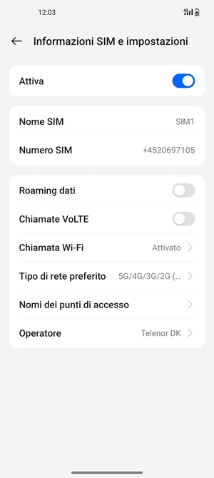 Seleziona Nomi dei punti di accesso