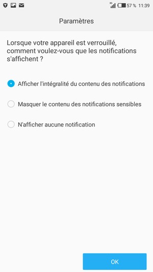 Sélectionnez votre option préférée et sélectionnez OK