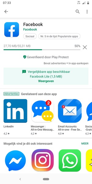 Wacht tot het installatieproces beëindigd is