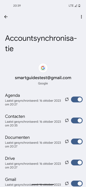 Zorg ervoor dat Contacten geselecteerd is