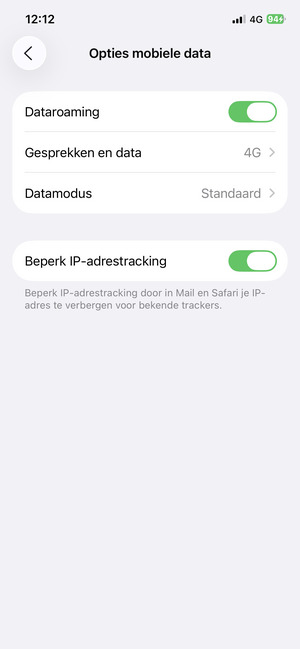 Slå Dataroaming på eller av
