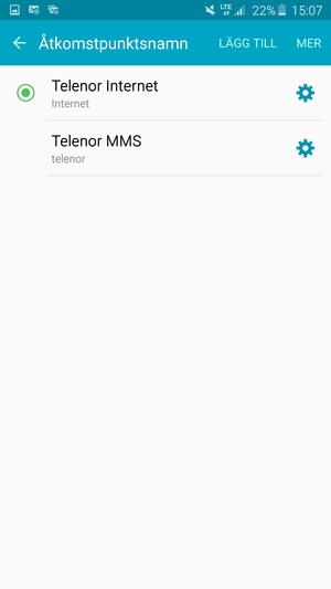 Tryck på
Meny-knappen eller välj MER