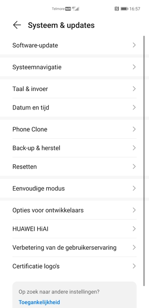 Selecteer Software-update