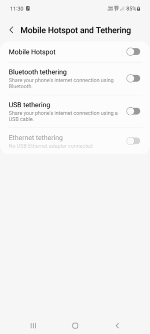 Select Mobile Hotspot