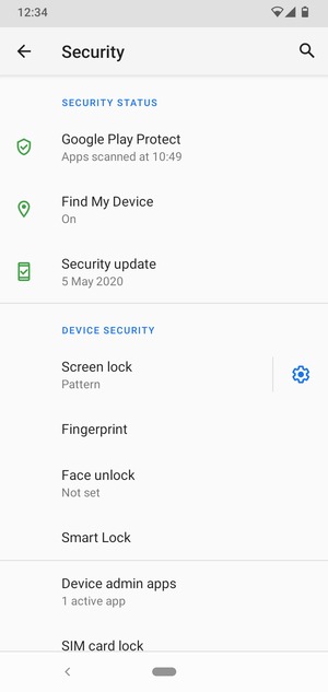 Your phone is now secure with a screen lock