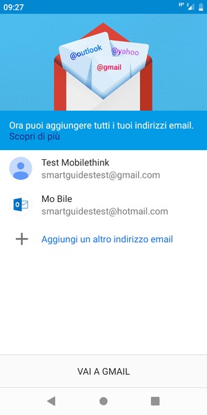 Seleziona VAI A GMAIL