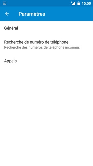 Sélectionnez Appels