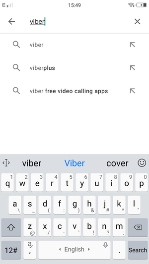 Enter the app name and select Search