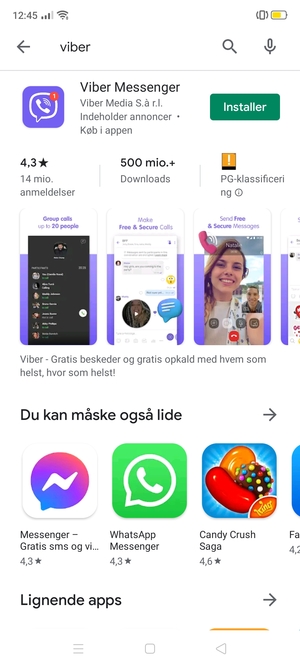 Vælg appen