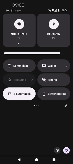 Slå av Wifi og Bluetooth