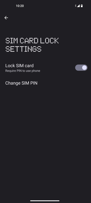 Select Change SIM PIN