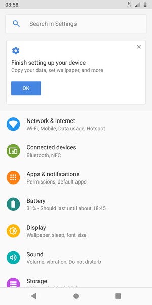 Select Network & Internet