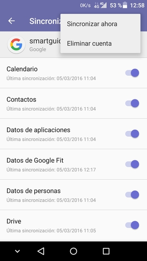 Seleccione Sincronizar ahora