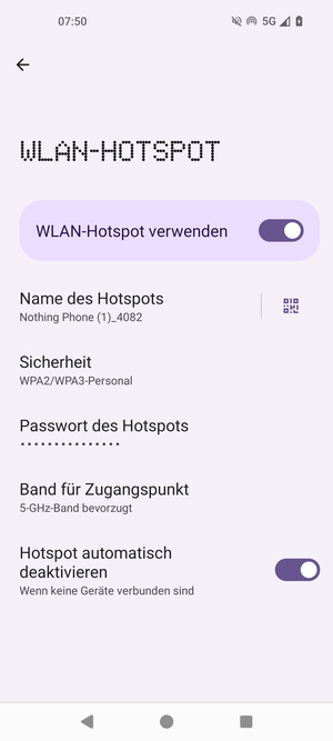 Ihr Handy ist jetzt für die Verwendung als Modem eingerichtet