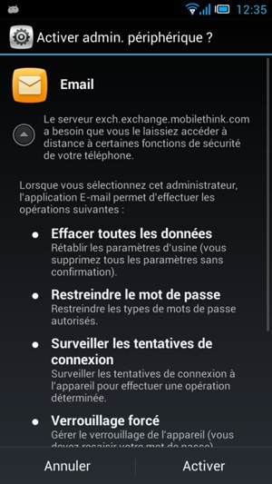 Sélectionnez Activer