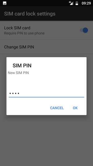 Enter your New SIM PIN and select OK