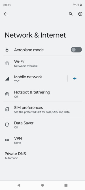 Select Mobile network