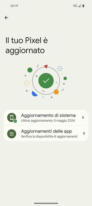 Seleziona Aggiornamento di sistema