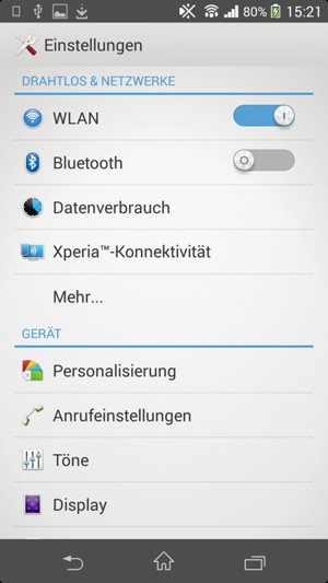 Wählen Sie Mehr...