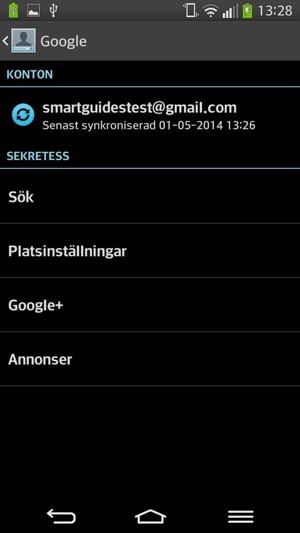 Tryck på ditt konto