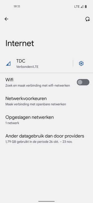 Schakel Wifi in