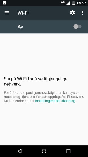 Slå på Wi-Fi
