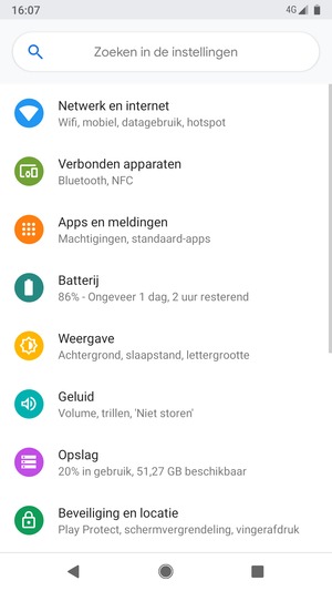 Selecteer Netwerk en internet