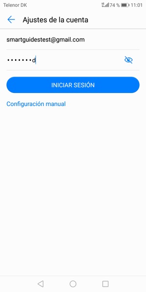 Introduzca su dirección de correo electrónico de Gmail o Hotmail y su contraseña. Seleccione INICIAR SESIÓN