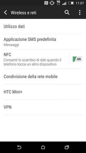Seleziona Condivisione della rete mobile
