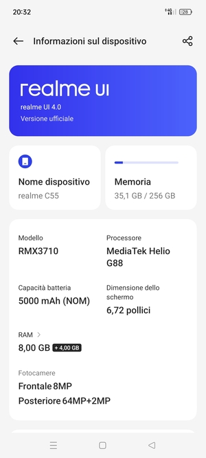 Seleziona realme UI
