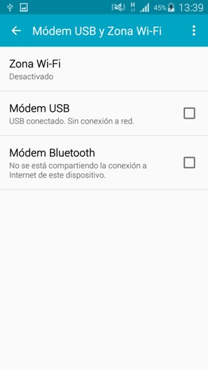 Seleccione Zona Wi-Fi