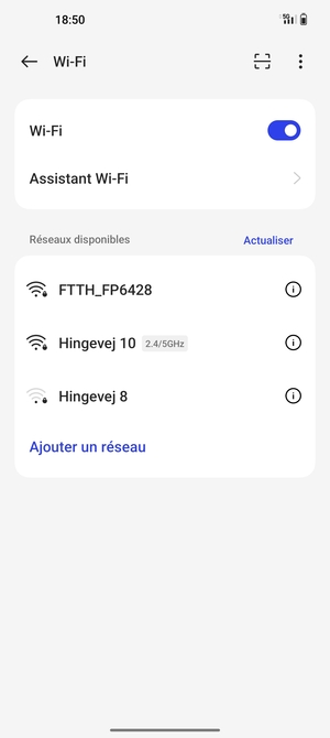 Sélectionnez le réseau sans fil auquel vous souhaitez vous connecter