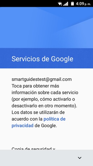Seleccione el botón v