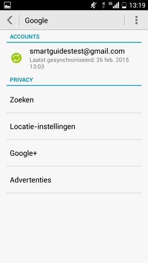 Selecteer uw account