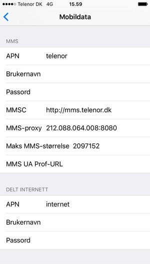 Skriv inn MMS-informasjon