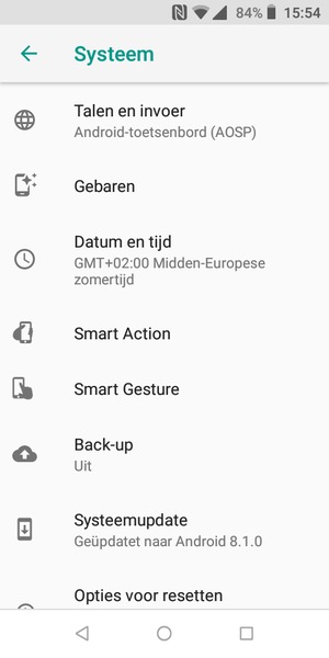 Selecteer Back-up